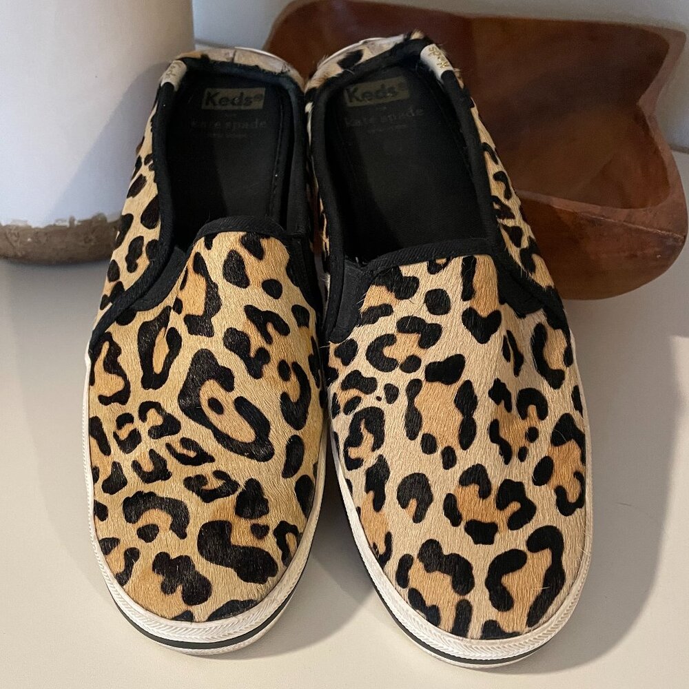 KEDS for Kate Spade Leopard Calf Hair Mules size 8
